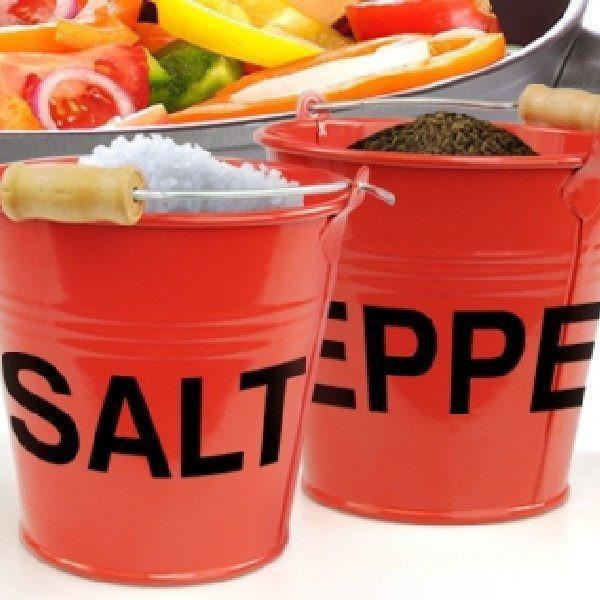 Pinch Pots Salt & Pepper Fire Buckets