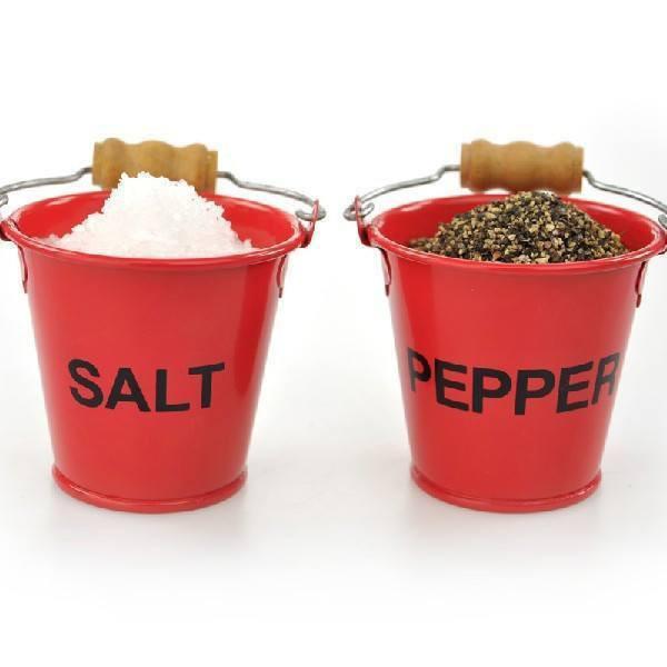 Pinch Pots Salt & Pepper Fire Buckets