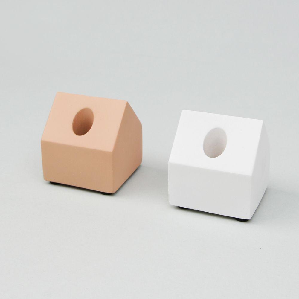 Concrete Pen House - Pink & White