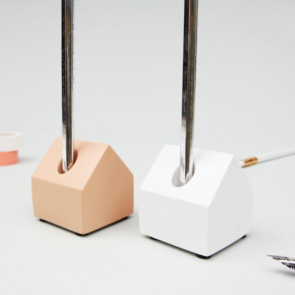 Concrete Pen House - Pink & White
