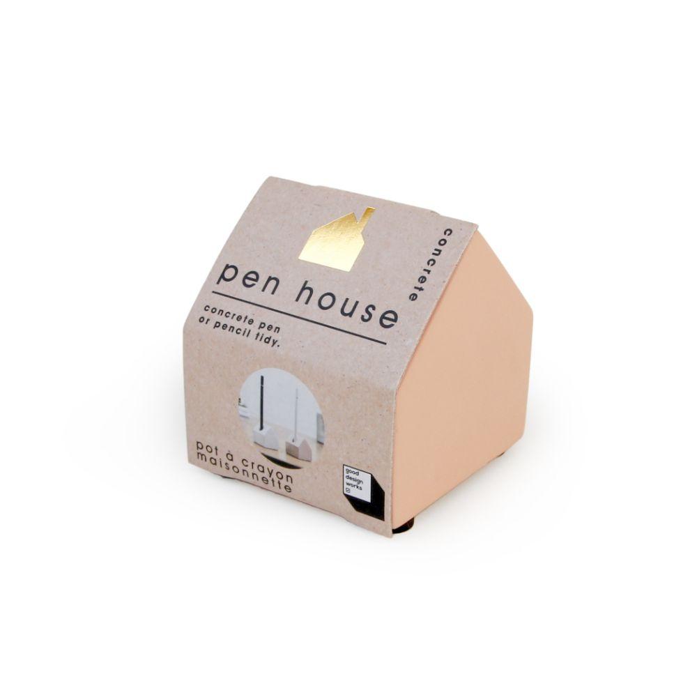 Concrete Pen House - Pink & White