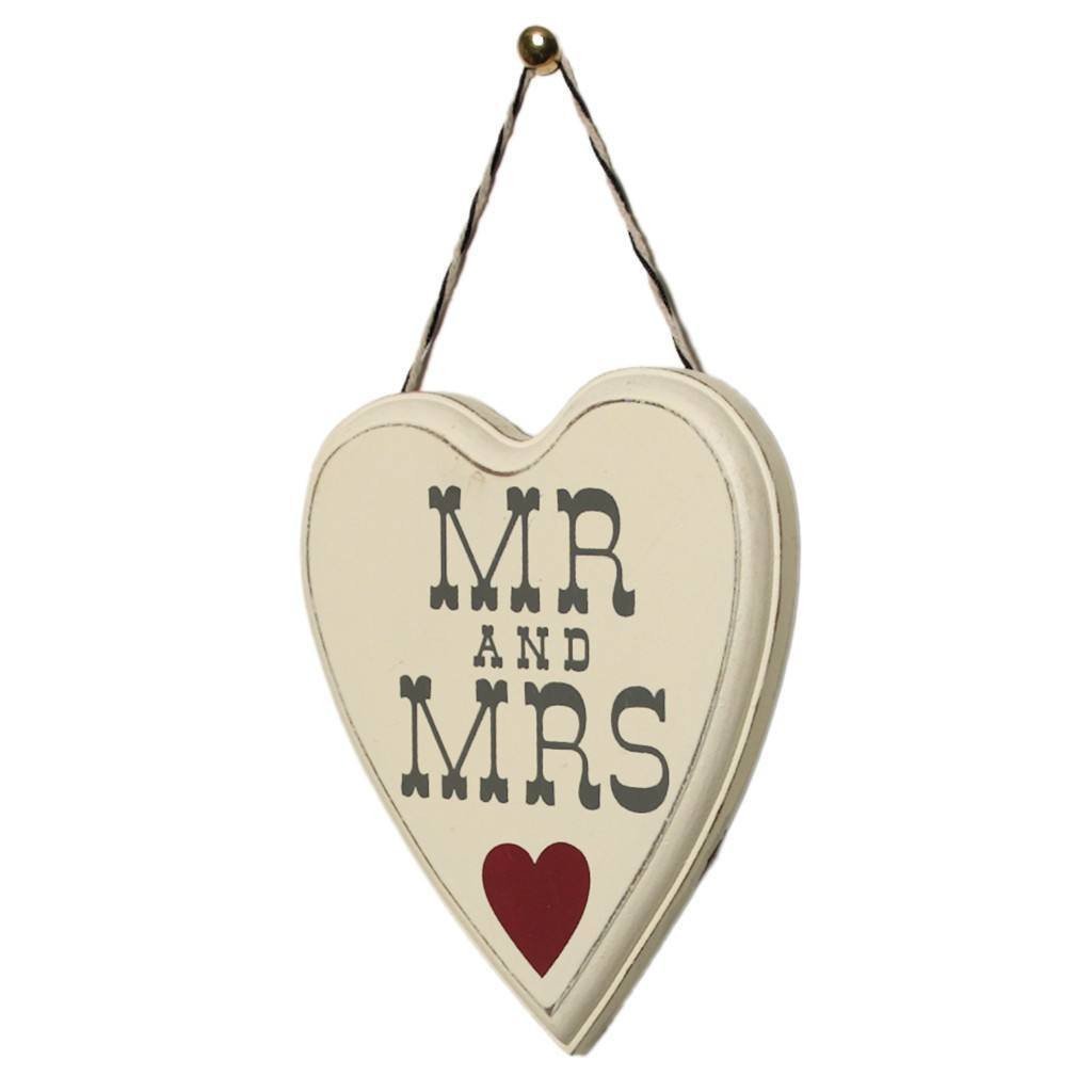 Romantic Wooden Sign Mr & Mrs
