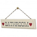 Rustic Wooden Hanging Bathroom Sign