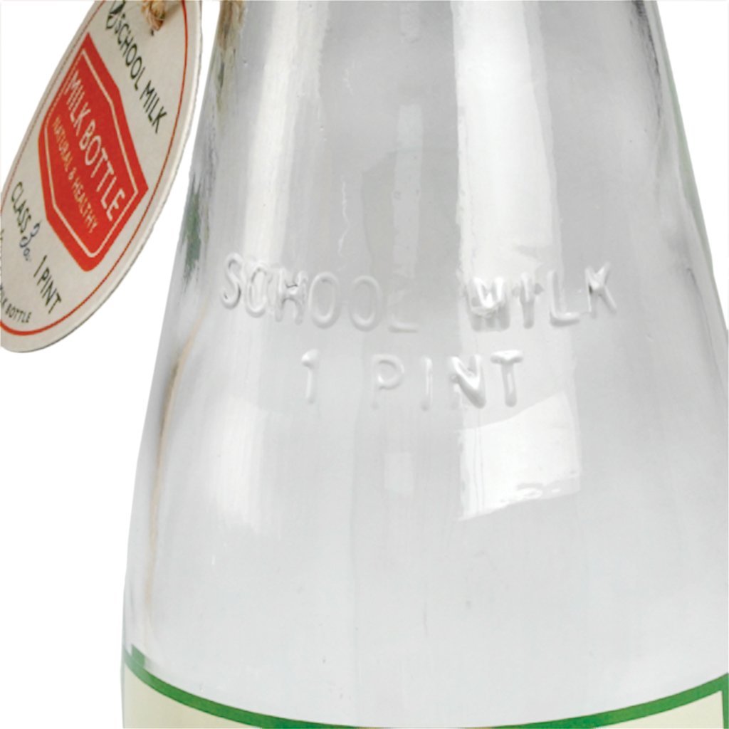 Retro School Milk Glass Bottle - 1 Pint