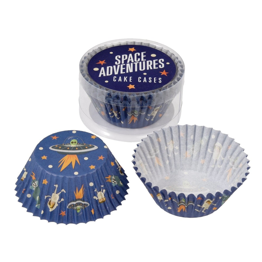 Set 50 Cupcake Cases Space Adventure