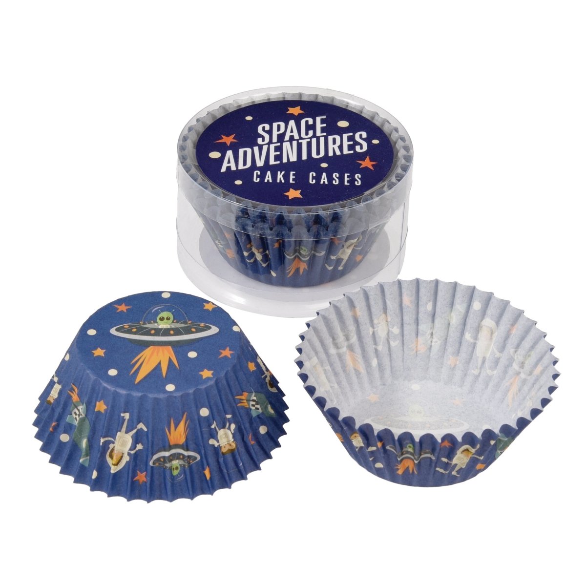 Set 50 Cupcake Cases Space Adventure