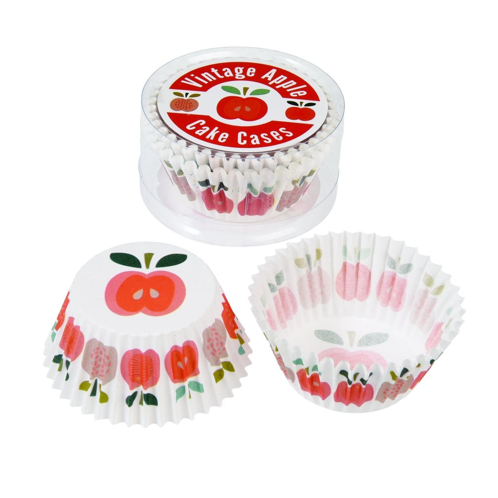 Set 50 Cupcake Cases Vintage Apple