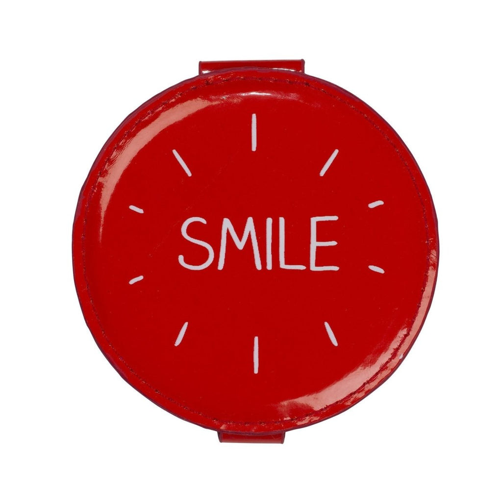 Smile Compact Mirror - Red