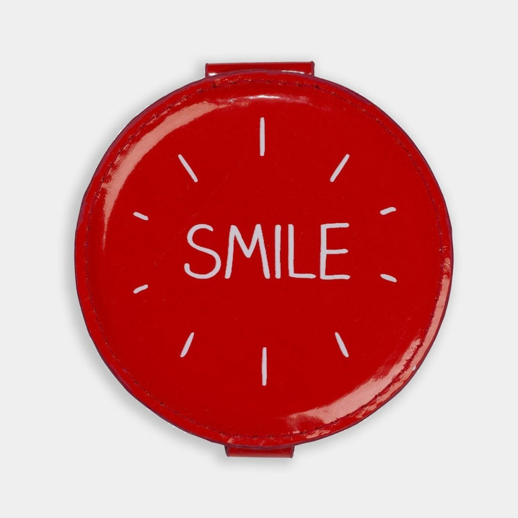 Smile Compact Mirror - Red