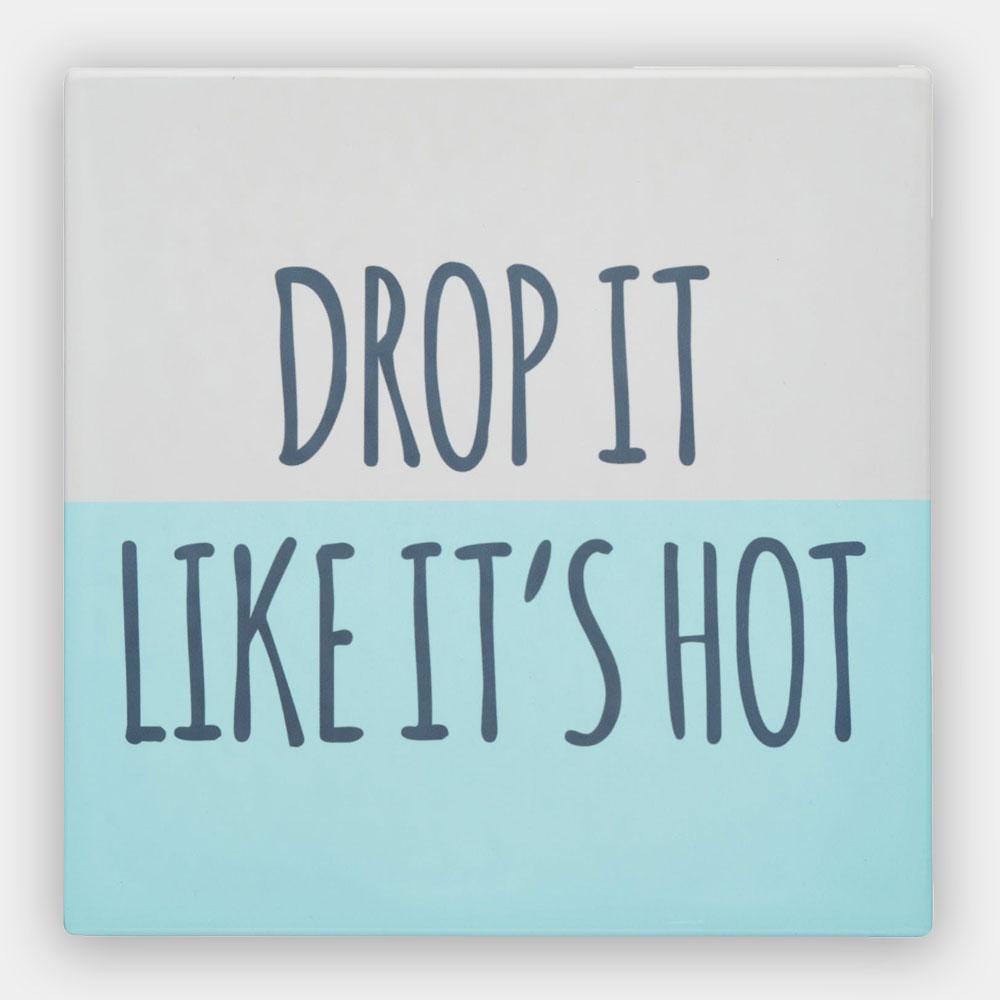 Drop It Like It's Hot Trivet - White & Yellow