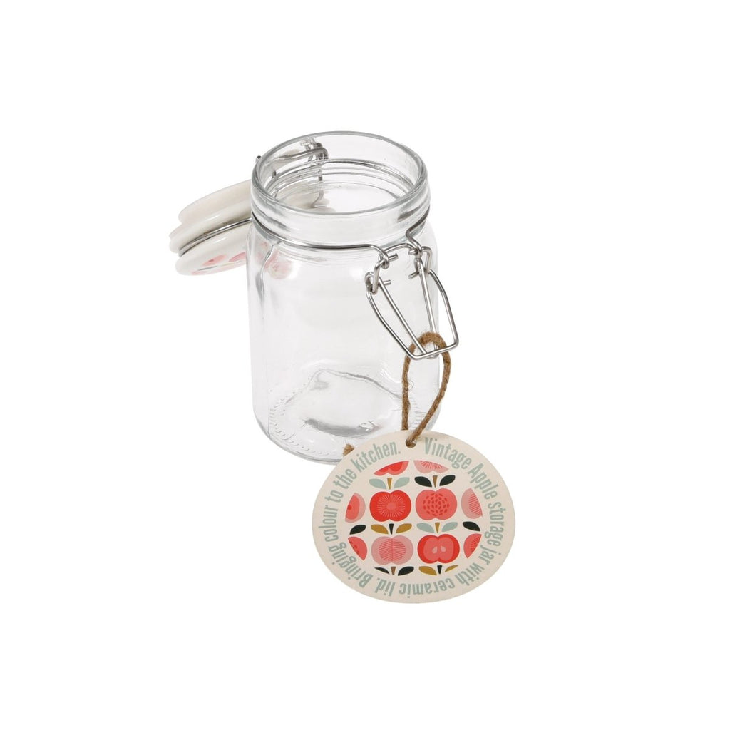 Vintage Small Apple Glass Food Jar